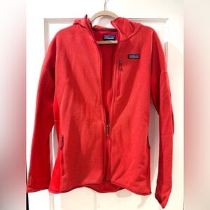 Patagonia Cherry Red Better Sweater Jacket with Hood Size XL